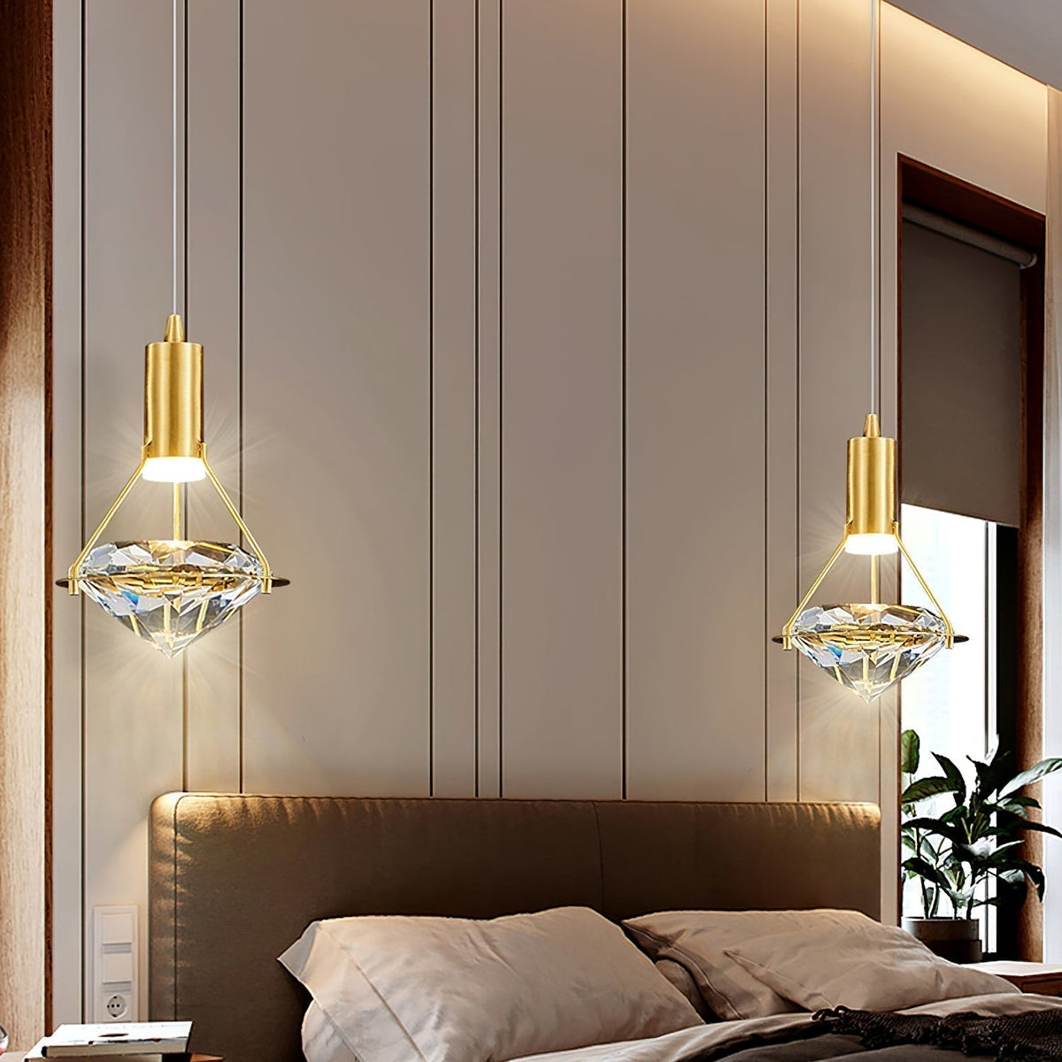 Cira hanglamp messing Kristal Elegant