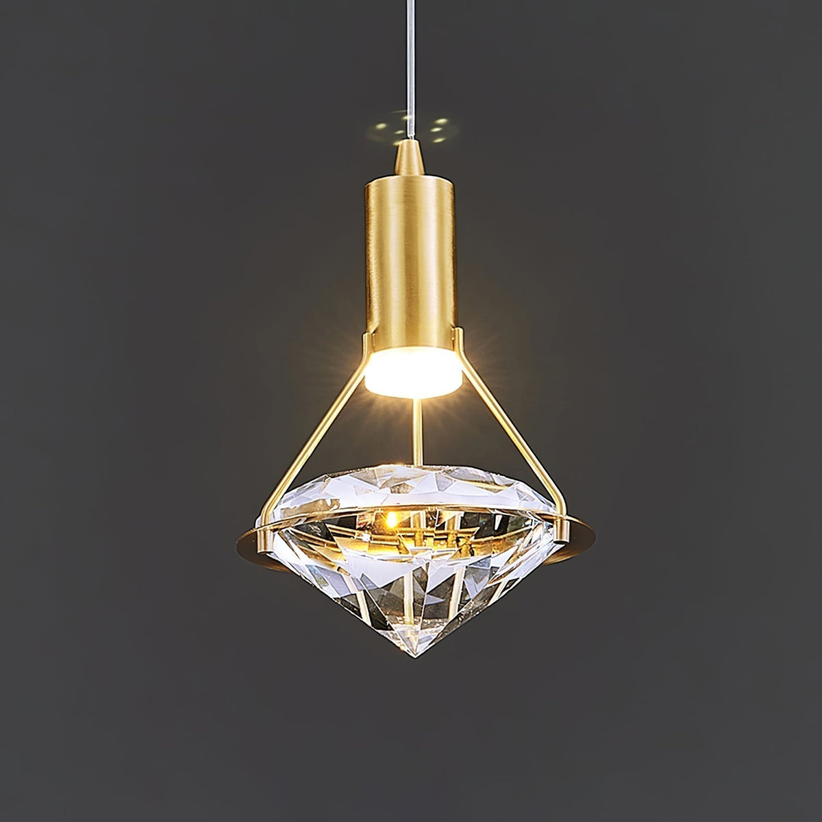 Cira hanglamp messing Kristal Elegant