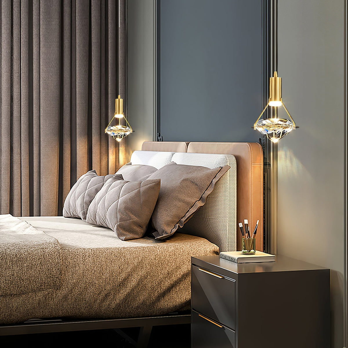 Cira hanglamp messing Kristal Elegant