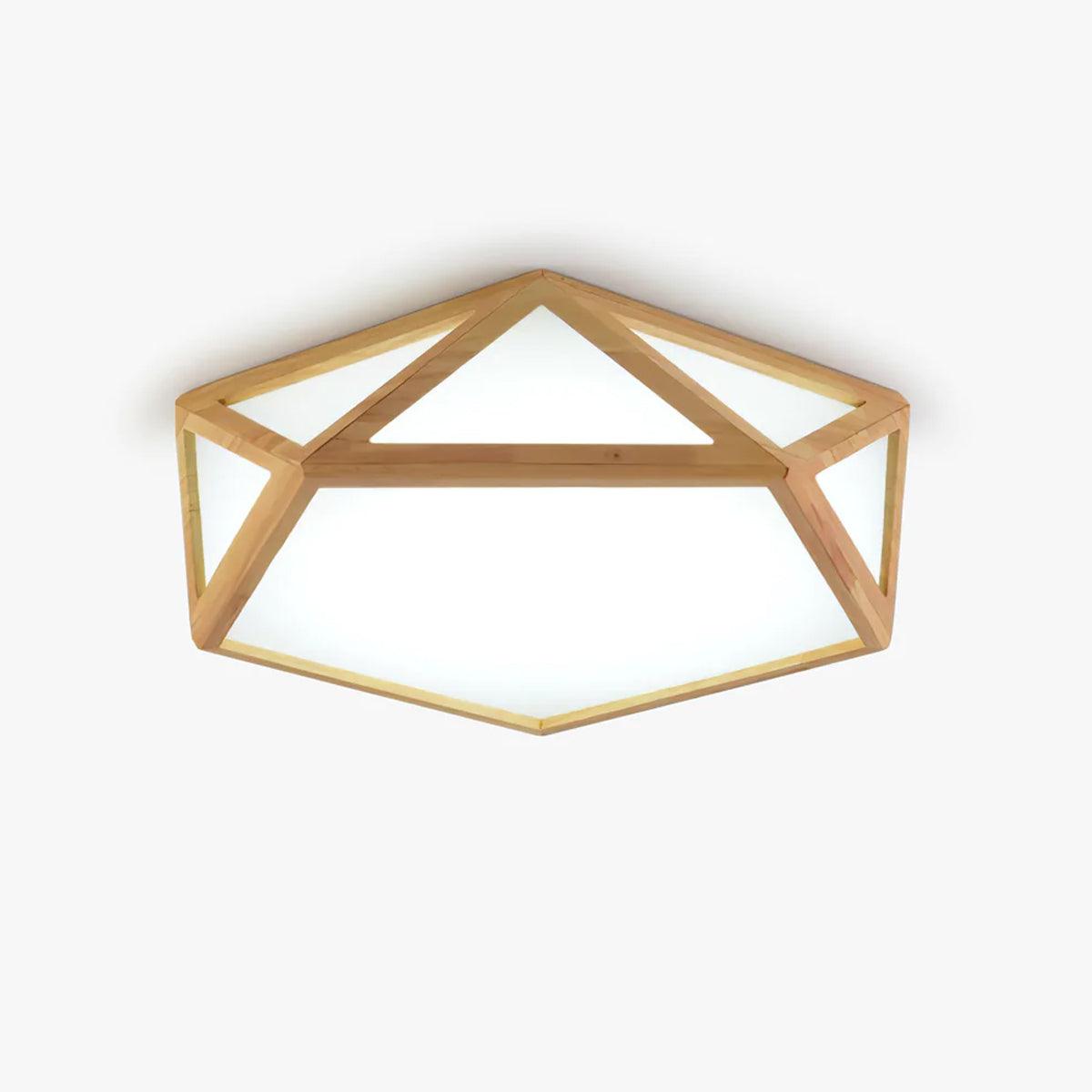 Syleneria plafondlamp houten diamant geometrisch modern