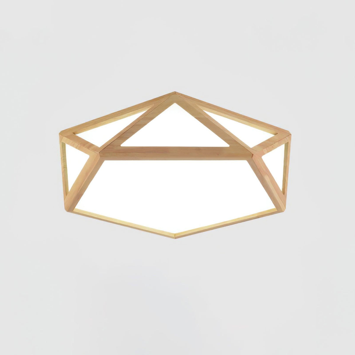 Syleneria plafondlamp houten diamant geometrisch modern