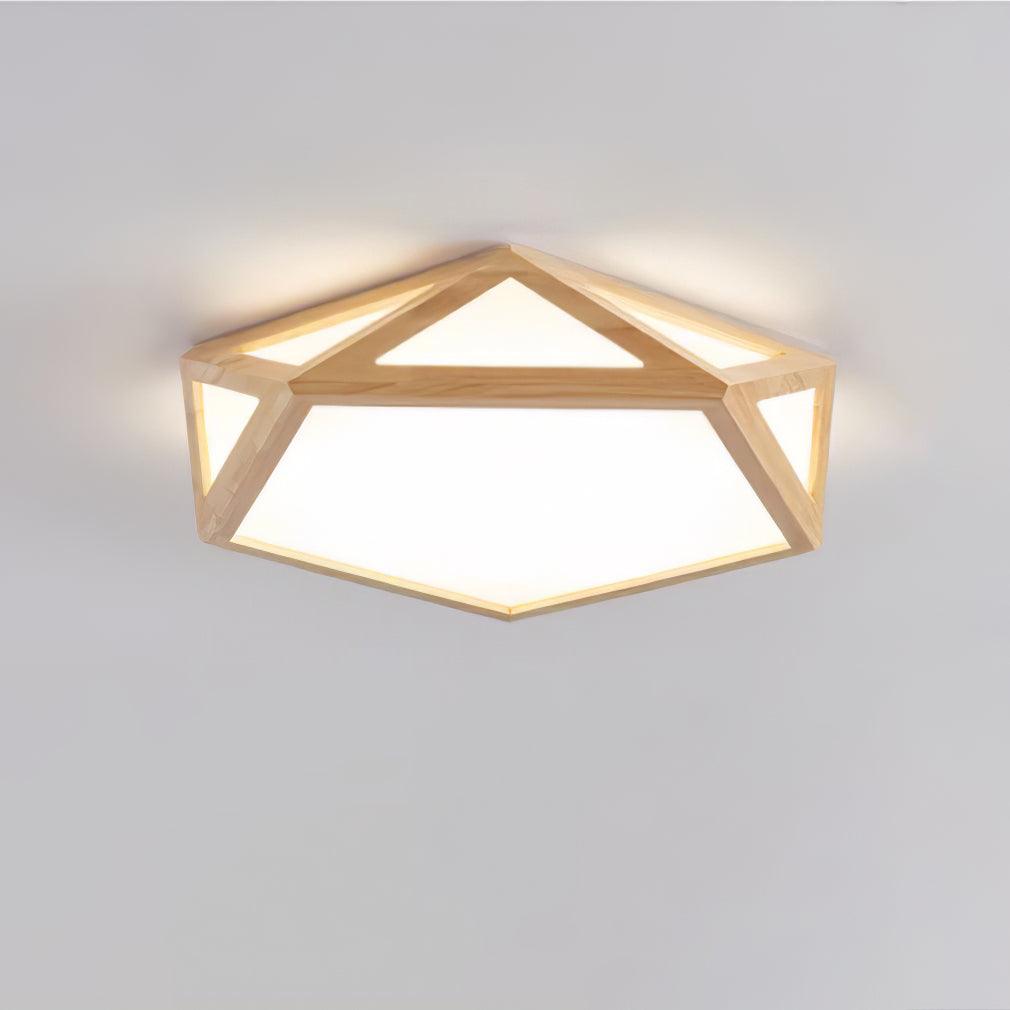 Syleneria plafondlamp houten diamant geometrisch modern