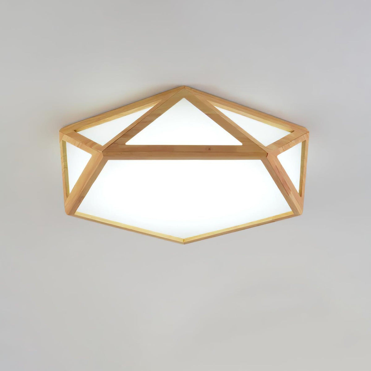 Syleneria plafondlamp houten diamant geometrisch modern