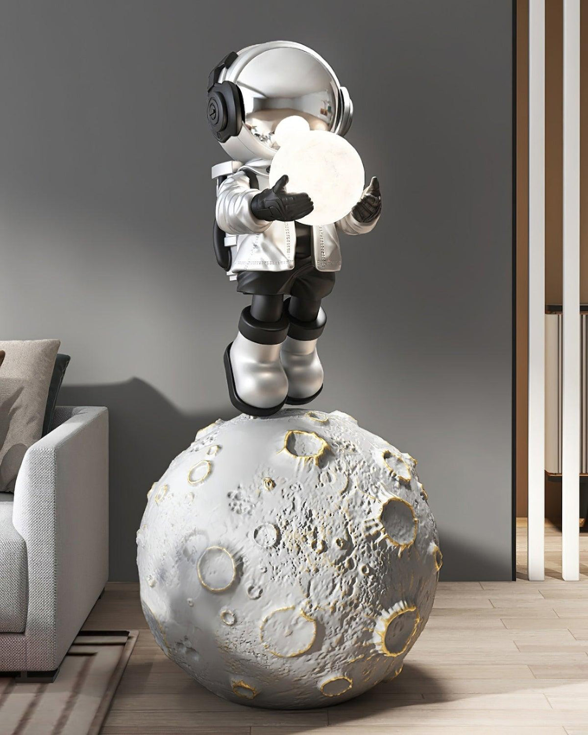 Lucelora moderne vloerlamp van hars in blauw