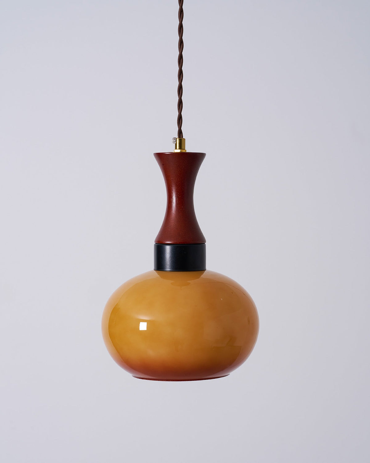 Chara hanglamp met stekker in bruin