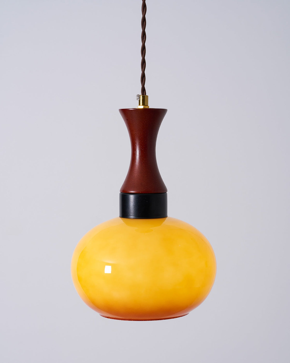 Chara hanglamp met stekker in bruin