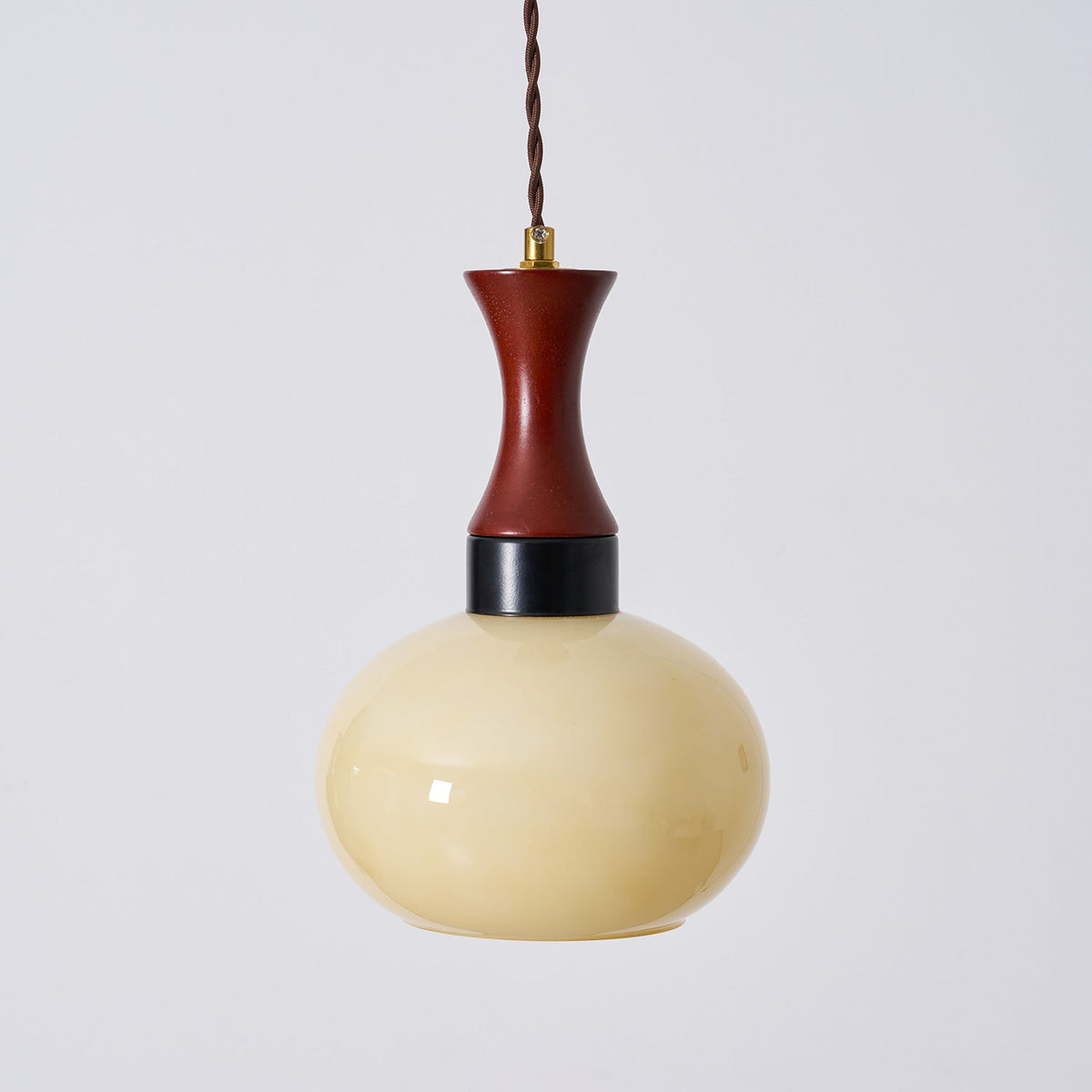 Chara hanglamp met stekker in bruin