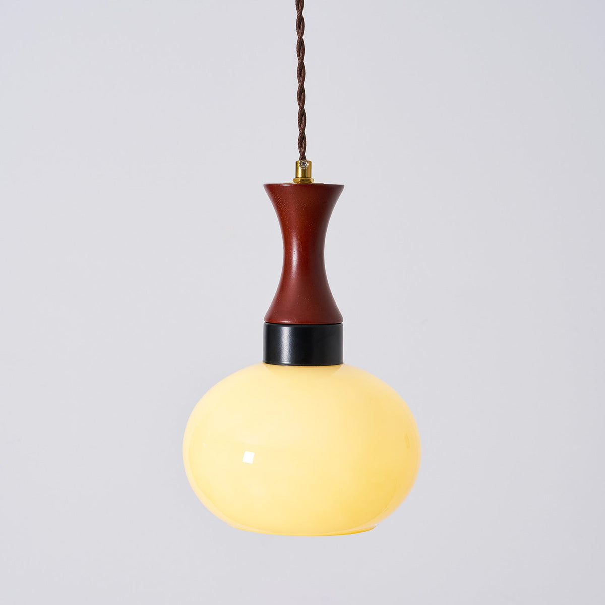 Chara hanglamp met stekker in bruin