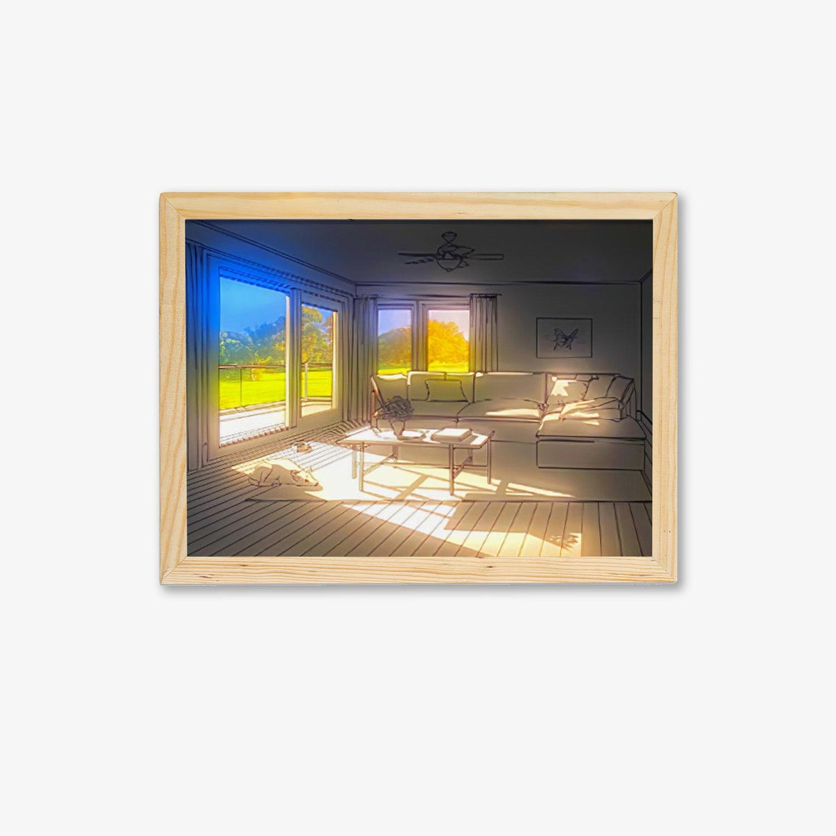 Sunbathing muurkunstlamp