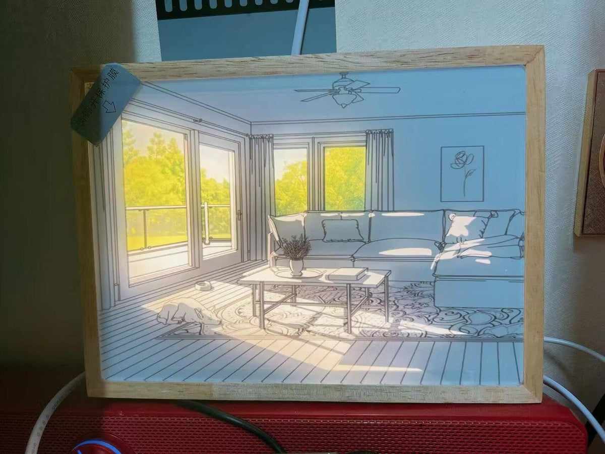Sunbathing muurkunstlamp