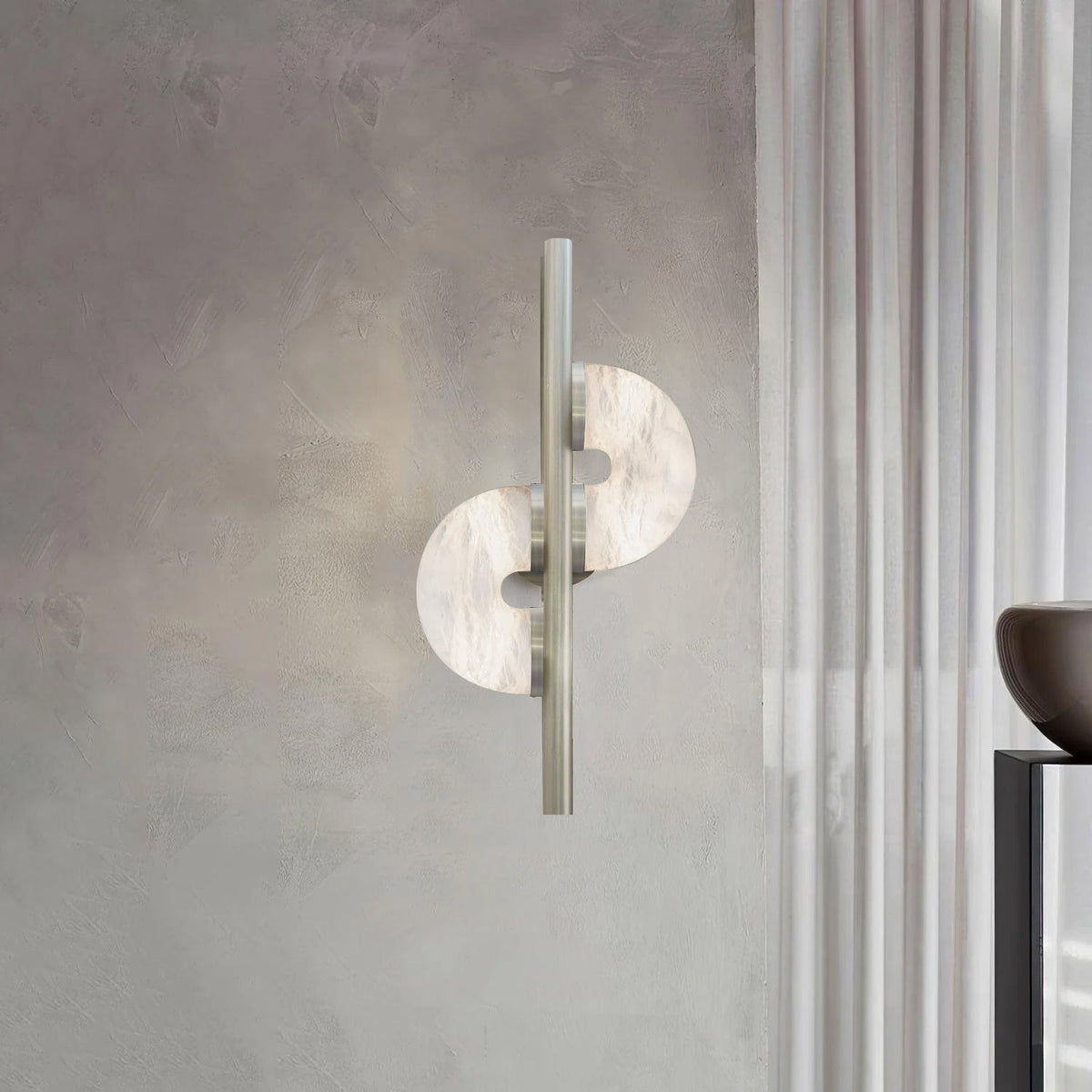 Ythar Dual Disc albasten wandlamp