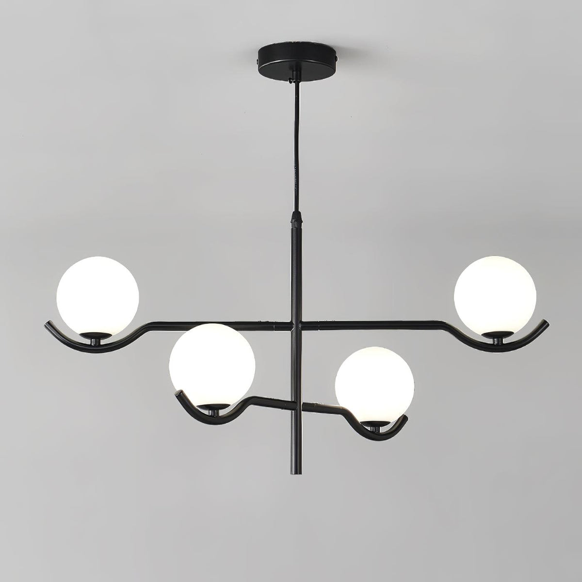 Kominex hanglamp met zwart glasframe