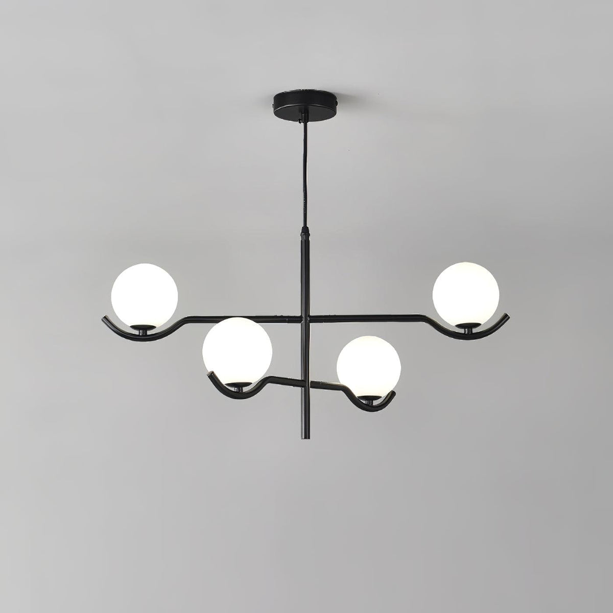Kominex hanglamp met zwart glasframe