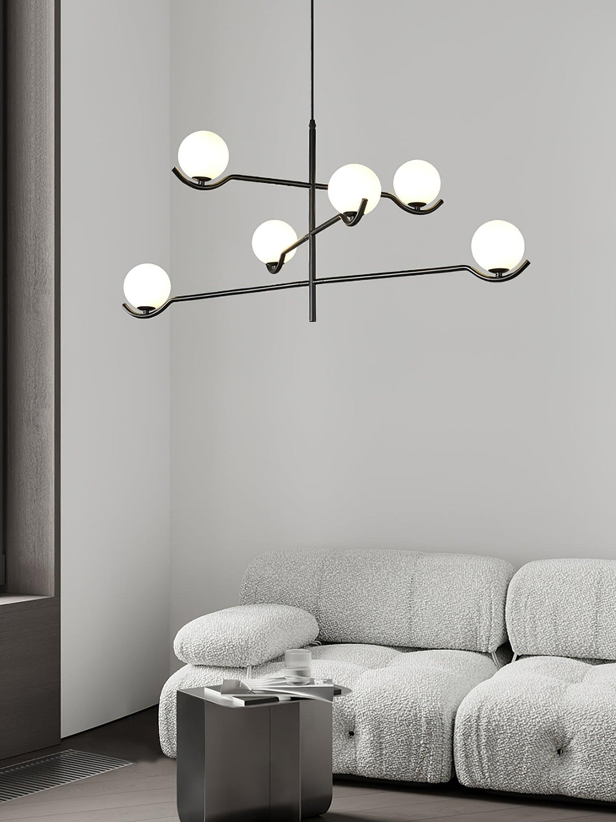 Kominex hanglamp met zwart glasframe