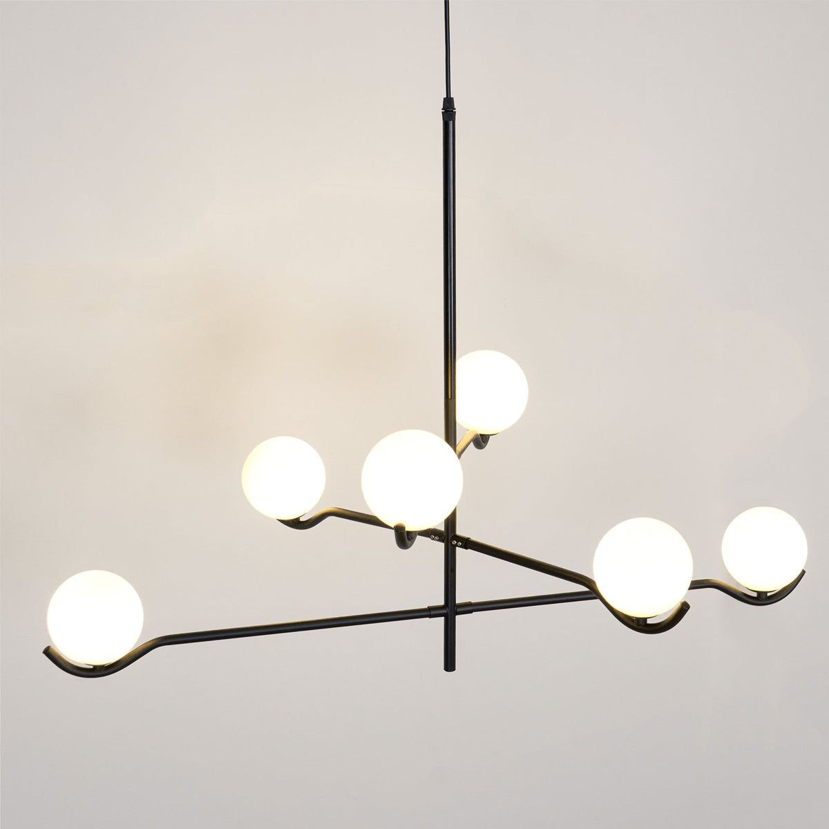 Kominex hanglamp met zwart glasframe