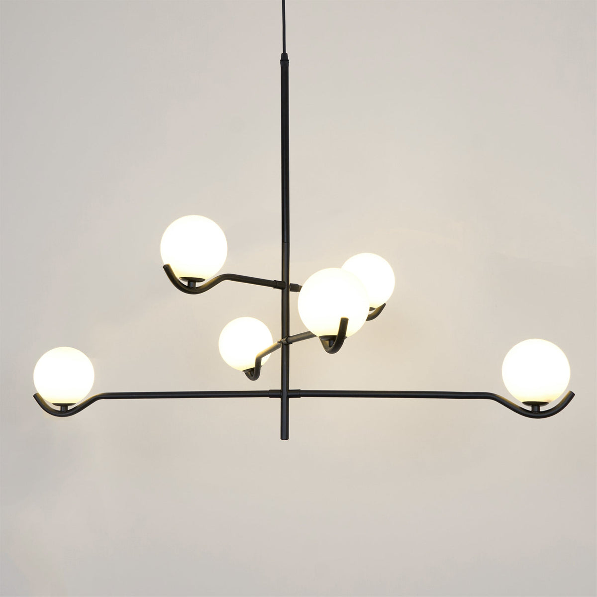 Kominex hanglamp met zwart glasframe