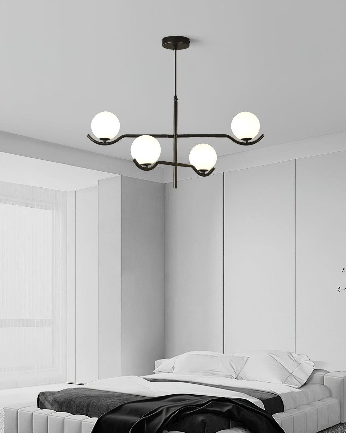 Kominex hanglamp met zwart glasframe