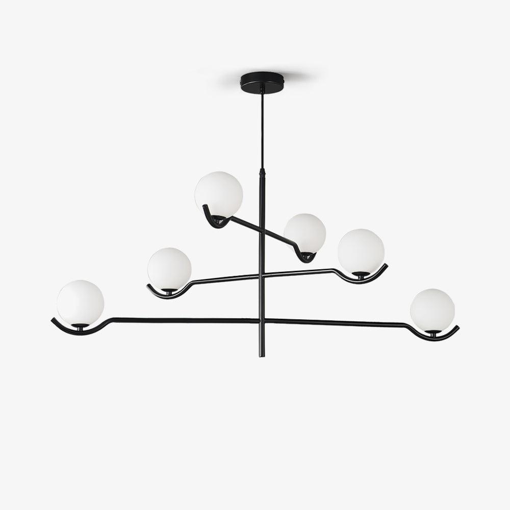 Kominex hanglamp met zwart glasframe