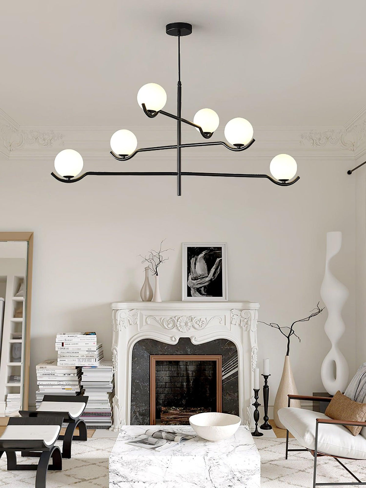 Kominex hanglamp met zwart glasframe