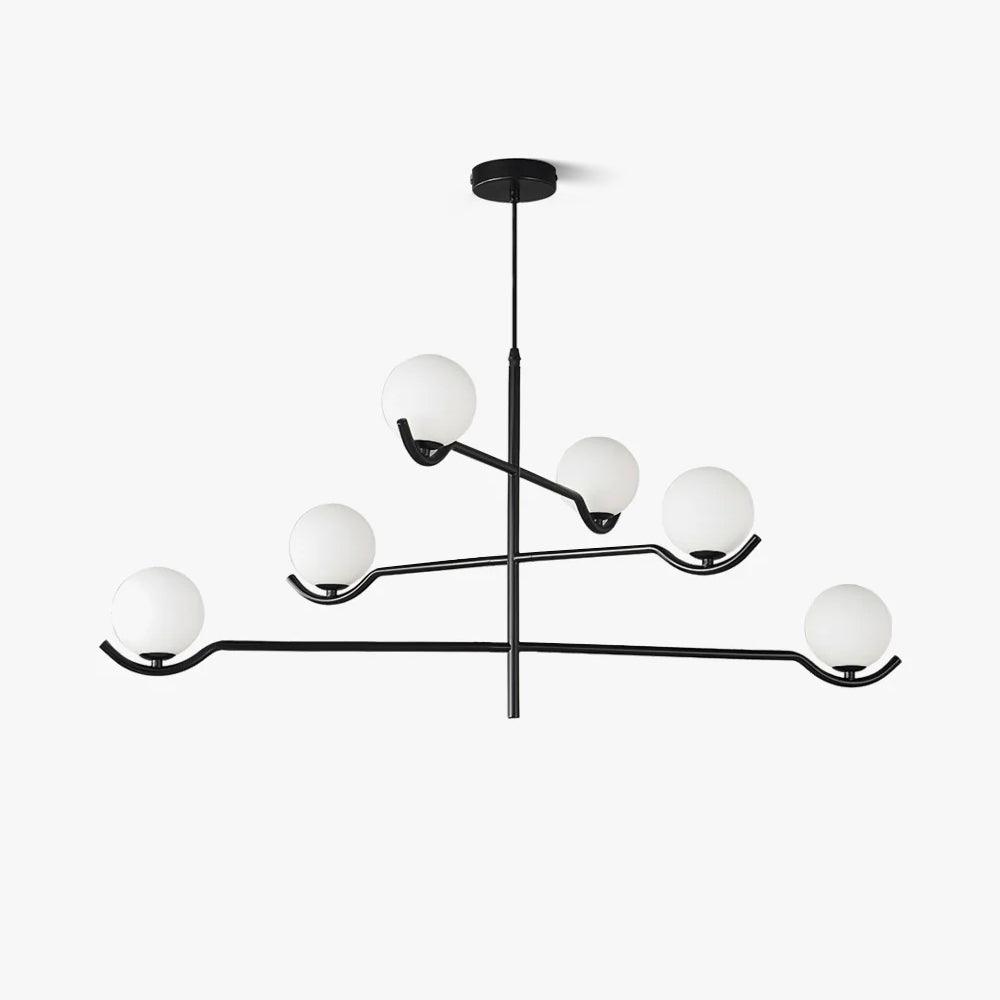 Kominex hanglamp met zwart glasframe