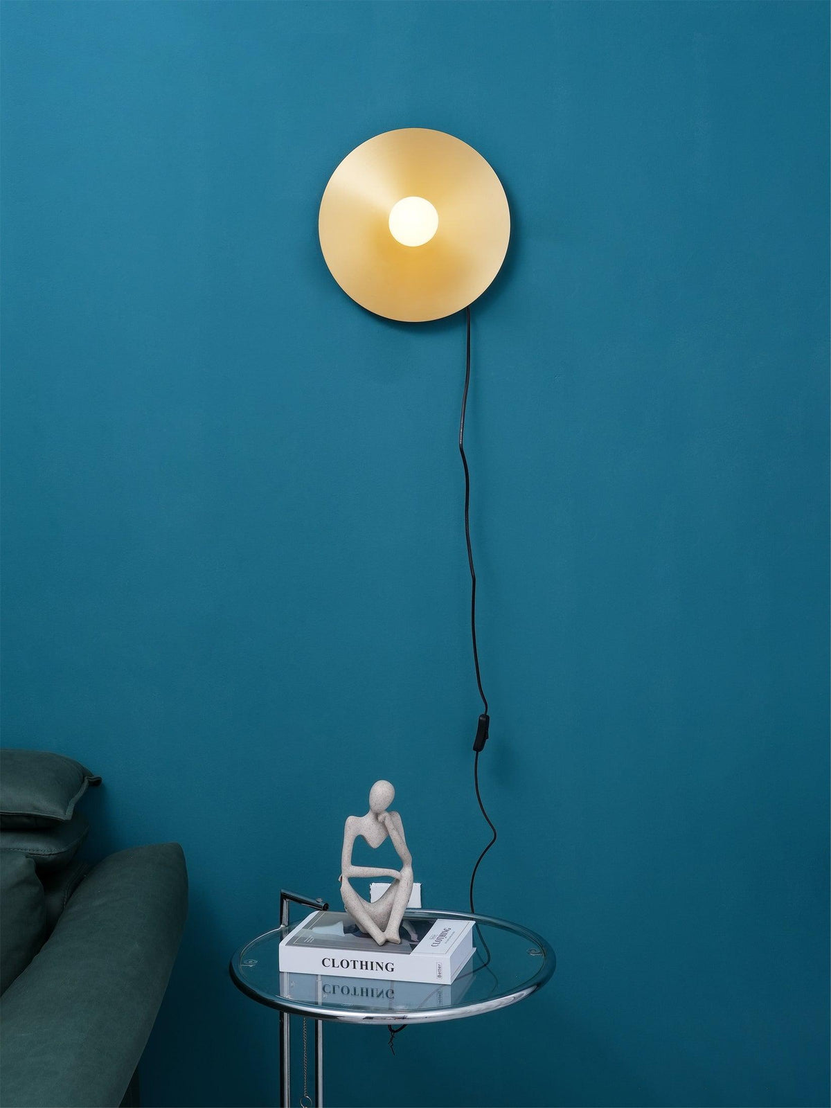 Soluise wandlamp messing blootliggende lamp