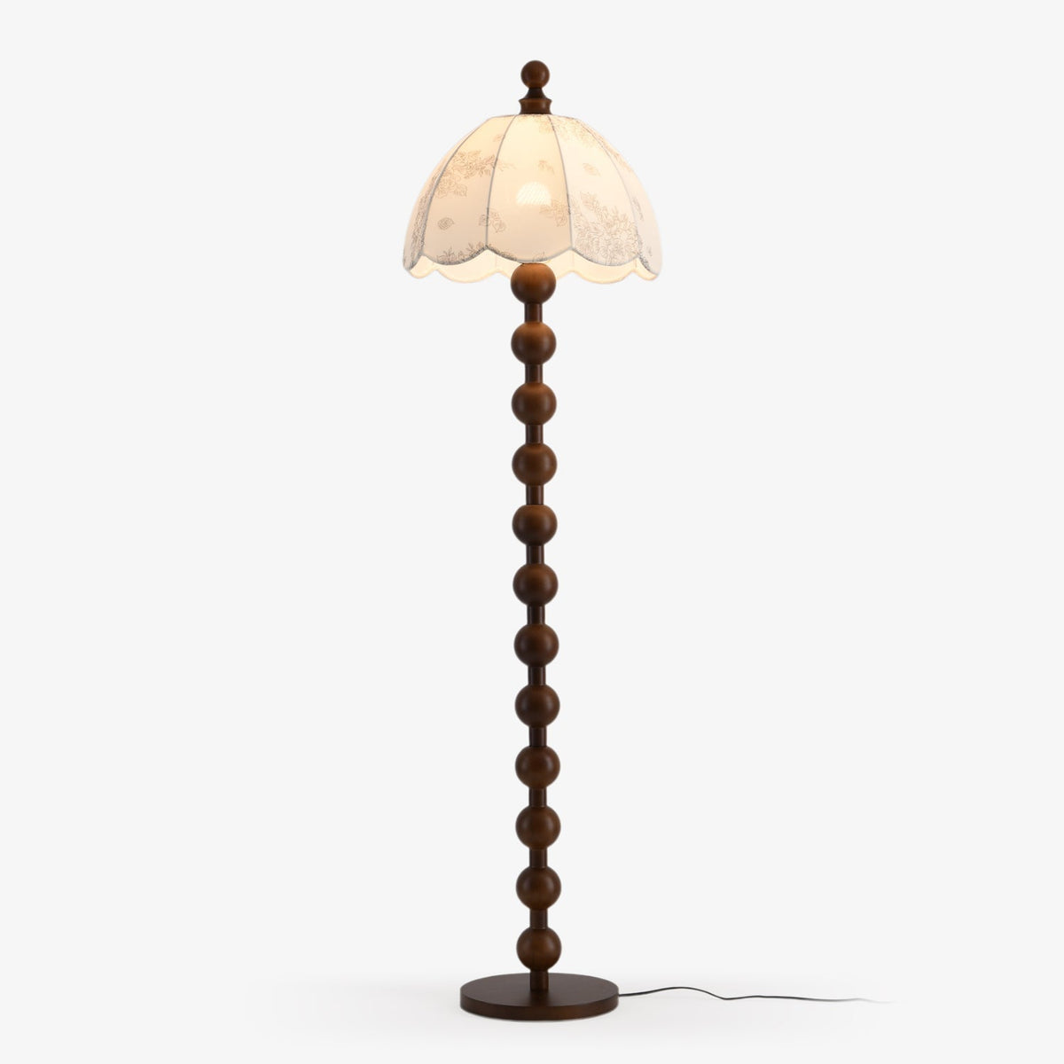 Seleraine moderne vloerlamp van walnoothout