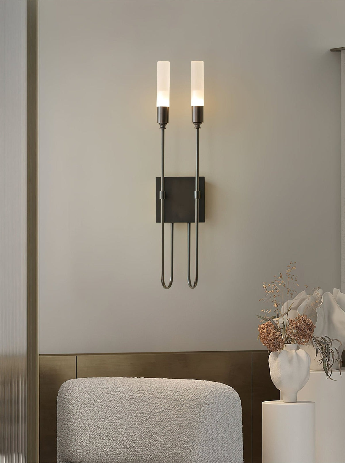 Yvori wandlamp met dubbele staaf minimalistisch