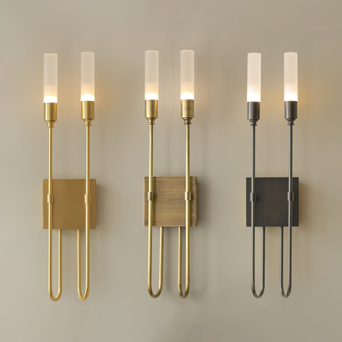Yvori wandlamp met dubbele staaf minimalistisch