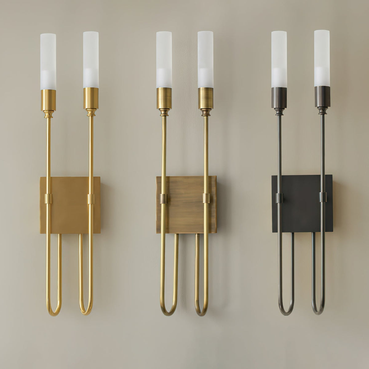 Yvori wandlamp met dubbele staaf minimalistisch