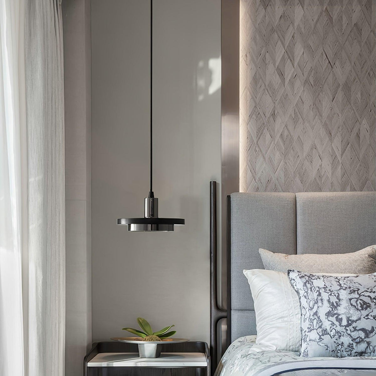 Bram hanglamp marmer dubbele cirkel modern