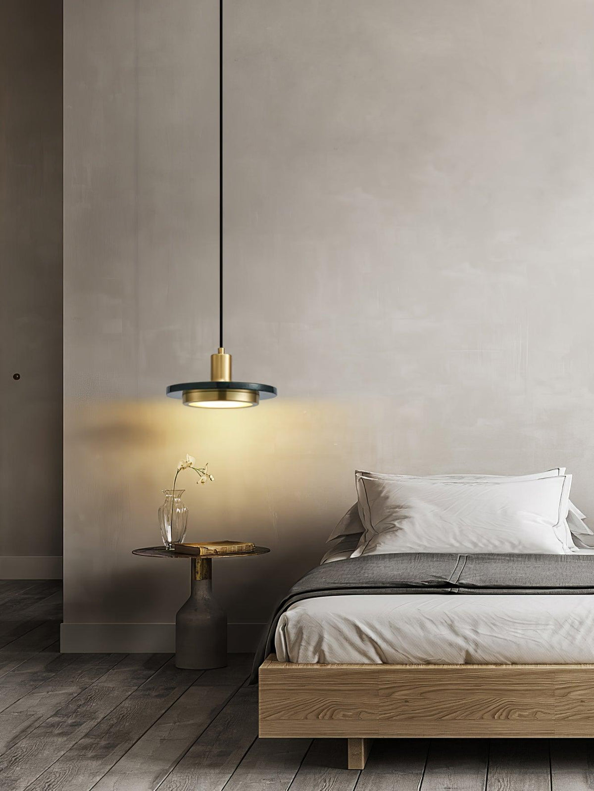 Bram hanglamp marmer dubbele cirkel modern
