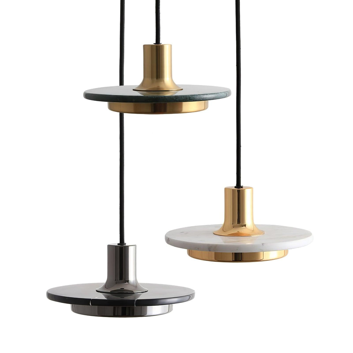 Bram hanglamp marmer dubbele cirkel modern