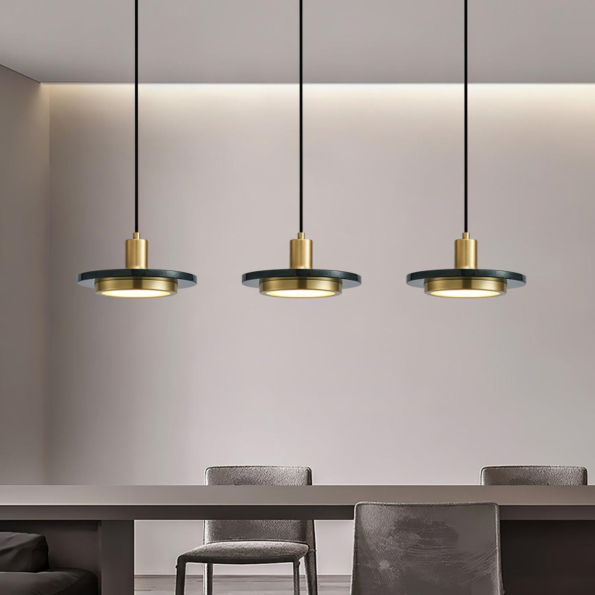 Bram hanglamp marmer dubbele cirkel modern