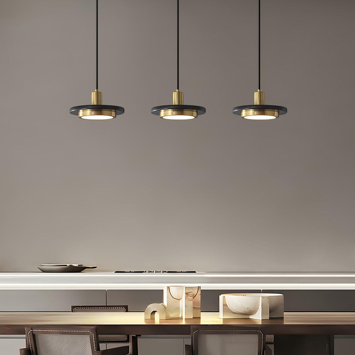 Bram hanglamp marmer dubbele cirkel modern