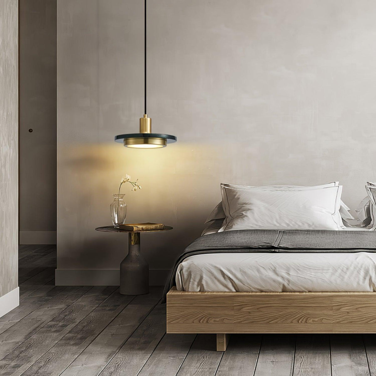 Bram hanglamp marmer dubbele cirkel modern