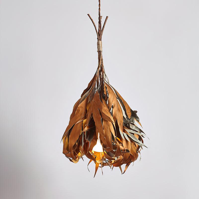 Lirien Natuurlijke gele dode houtbladeren hanglamp