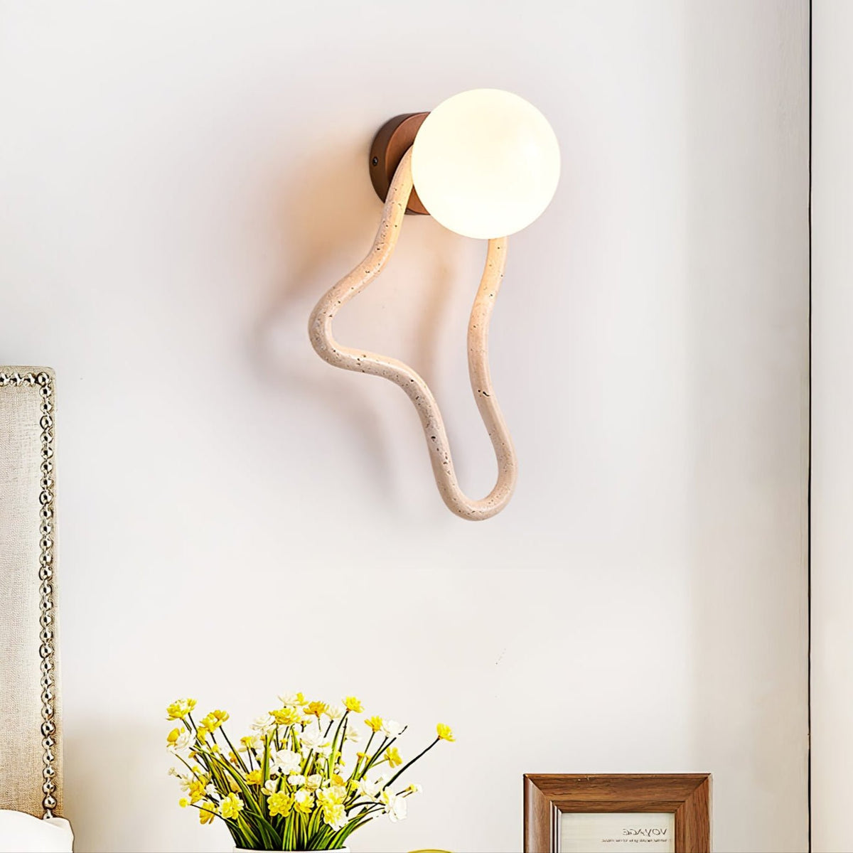 Meldox travertin wandlamp