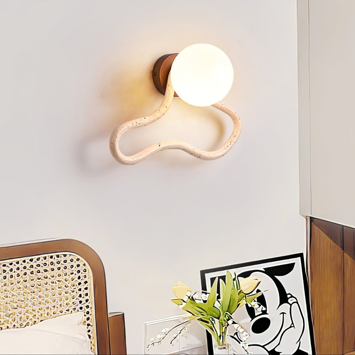 Meldox travertin wandlamp