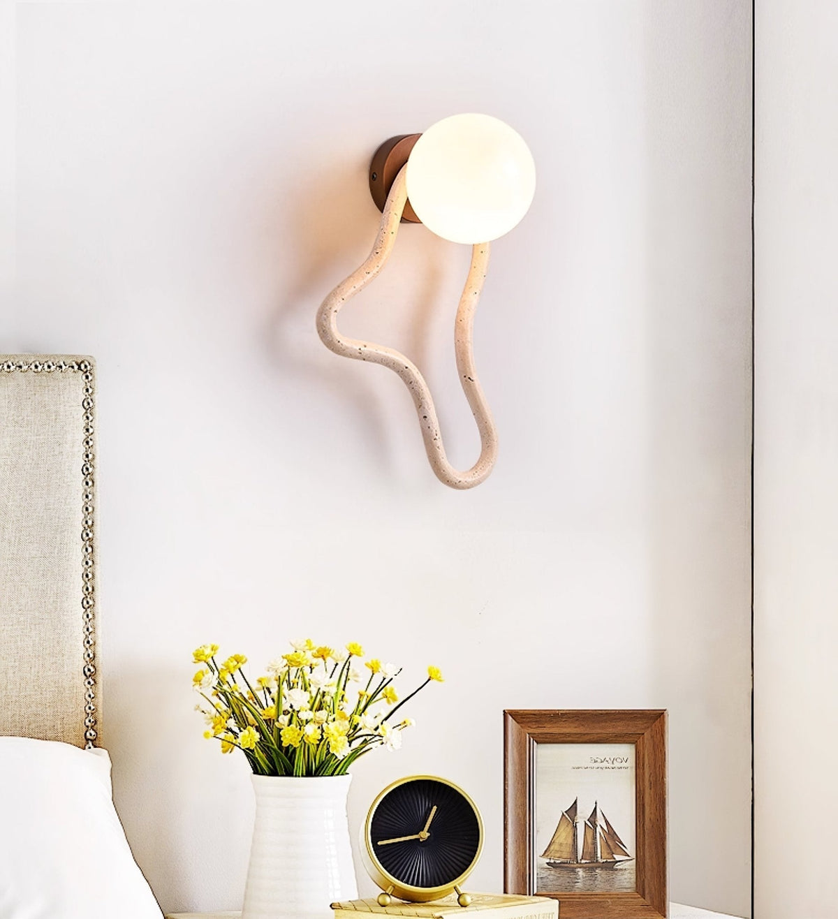 Meldox travertin wandlamp