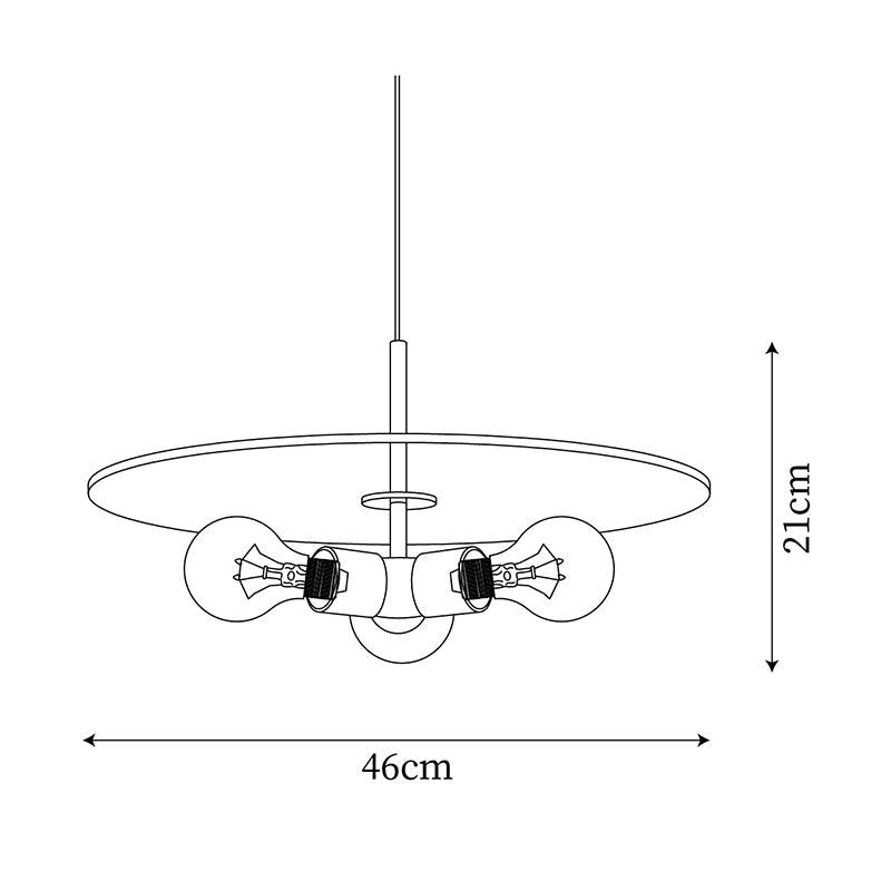 Moderne hanglamp van messing met minimalistisch metaalarmatuur voor eetkamer of keuken