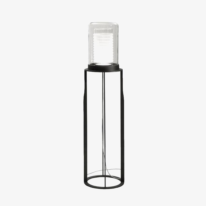 Lioraielle vloerlamp met dubbele cilindrische glazen kap