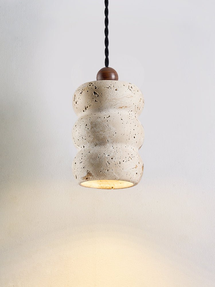 Bors Dune kiezelvormige Geel travertin hanglamp