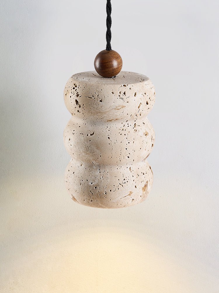 Bors Dune kiezelvormige Geel travertin hanglamp