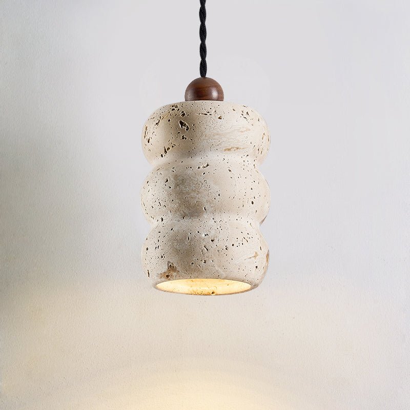 Bors Dune kiezelvormige Geel travertin hanglamp
