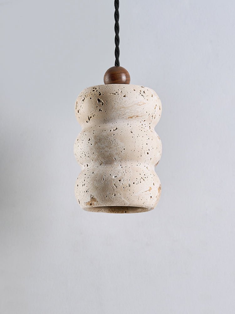 Bors Dune kiezelvormige Geel travertin hanglamp