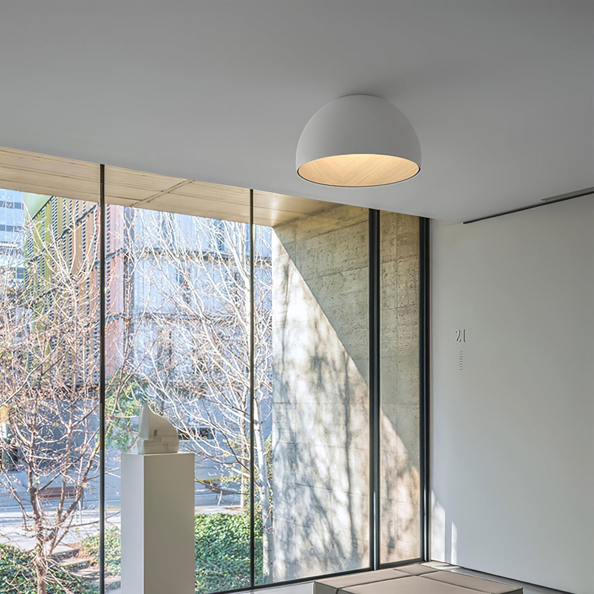 Coda plafondlamp Koepel Hout Minimalistisch