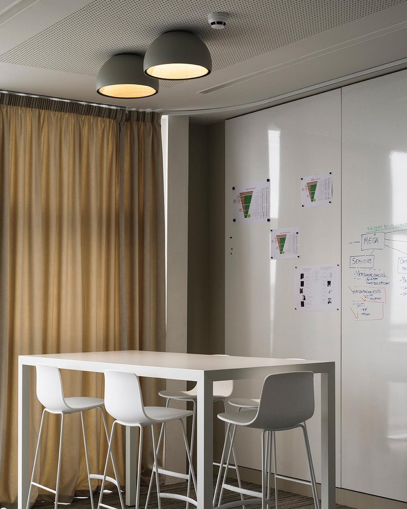 Coda plafondlamp Koepel Hout Minimalistisch