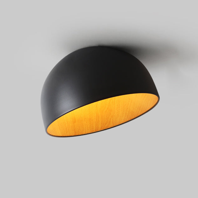Coda plafondlamp Koepel Hout Minimalistisch