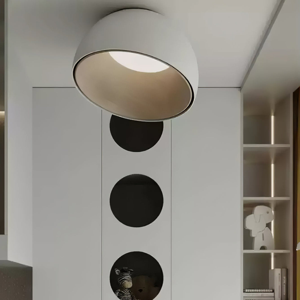 Coda plafondlamp Koepel Hout Minimalistisch