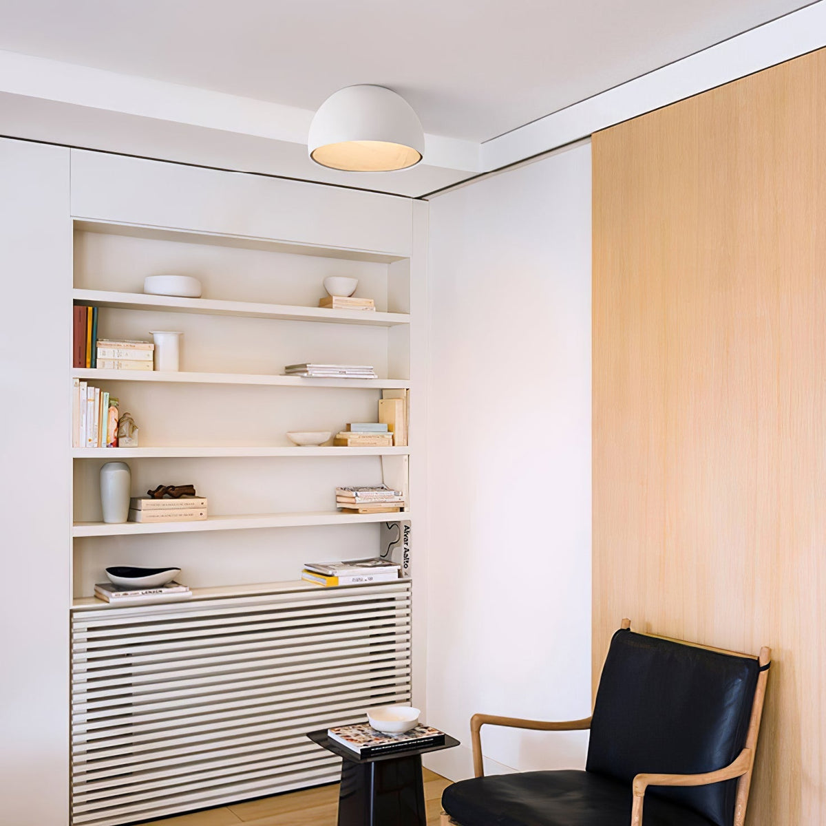 Coda plafondlamp Koepel Hout Minimalistisch